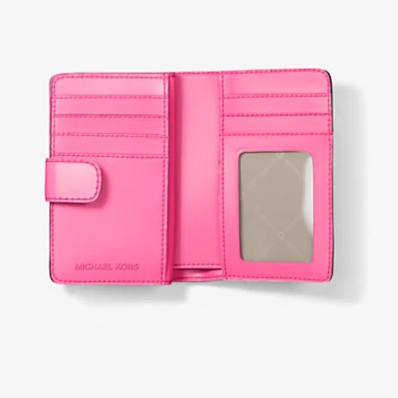 MICHAEL KORS - Jet Set Medium Floral Print Bi-Fold Wallet - Picture 2 of 4